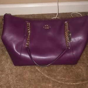 Coach purple tote